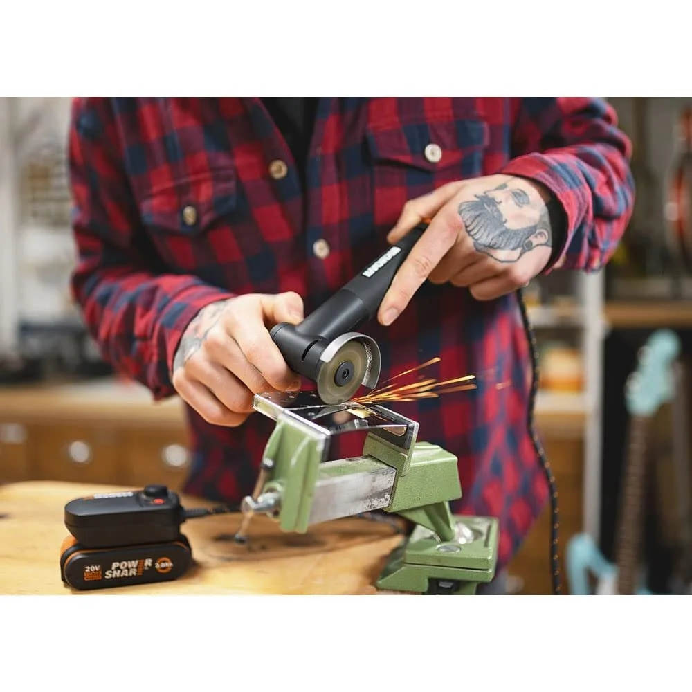 Мини-шлифовальная машина WORX MakerX WX741.9 20 В PowerShare без аккумулятора, без зарядного устройства, без хаба, бесщеточный мотор, микроэргономичный дизайн, фото №3