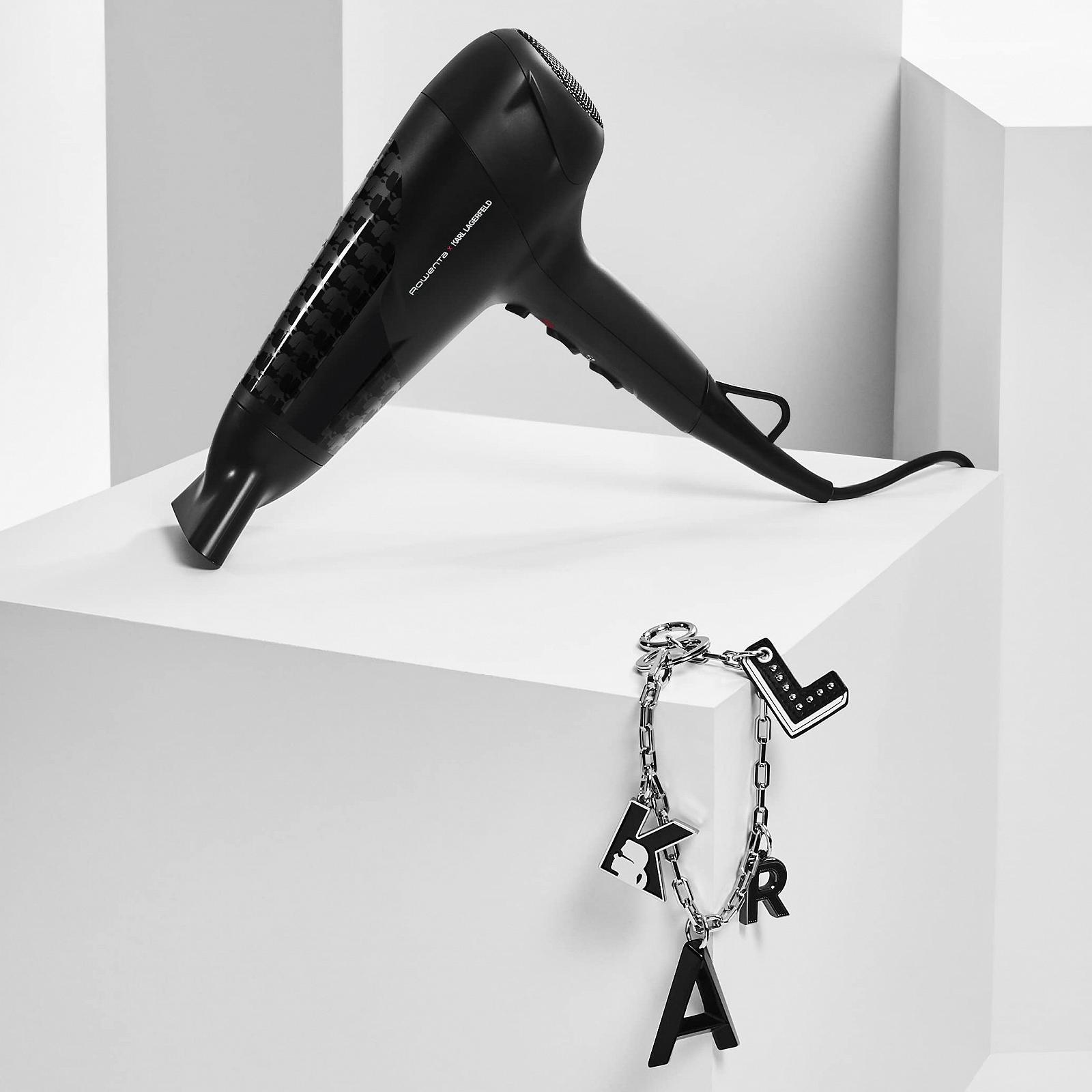 Фен Rowenta x Karl Lagerfeld Studio Dry CV581L, 2100 Вт, 6 режимов, термоконтроль, концентратор, холодный воздух, черно-красный, фото №4