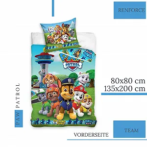 Детское постельное белье Paw Patrol 135 x 200 см, 80 x 80 см, хлопок synthetic.ua - Фото 1