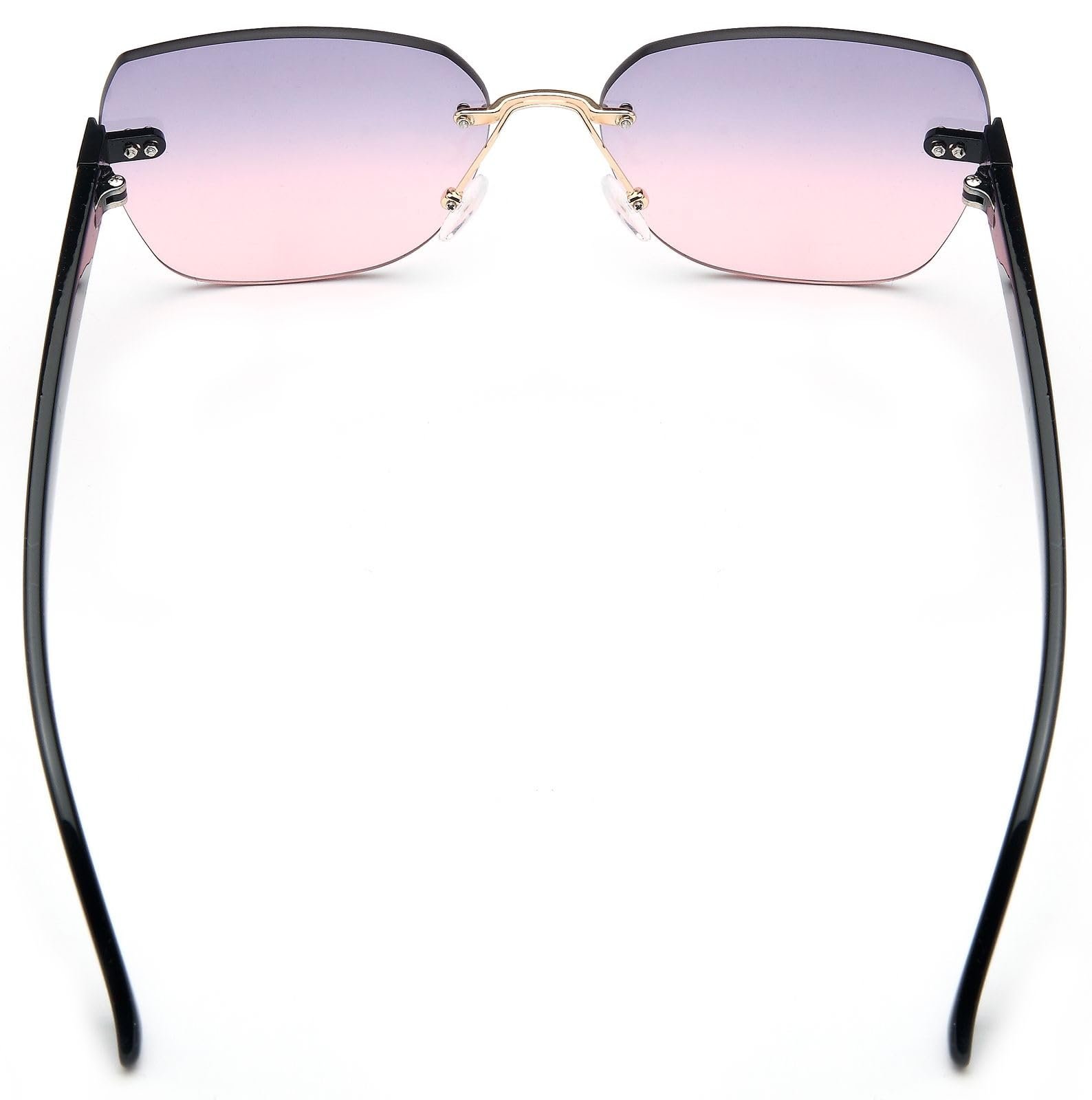 Сонцезахисні окуляри Без оправи styleBREAKER 09020145 з тонованими прямокутними полікарбонатними лінзами, пластикові дужки, фото №3