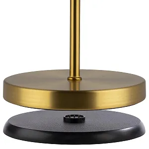 Настільна лампа APS Merle 17008 бездротова USB-C з регулюванням яскравості та колірної температури IP54 з док-станцією та пультом ДК золота synthetic.ua - Фото 1