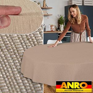 Скатертина Mila Jacquard Teflon Coated бавовна поліестер Oval 180 x 140 см Beige synthetic.ua - Фото 1
