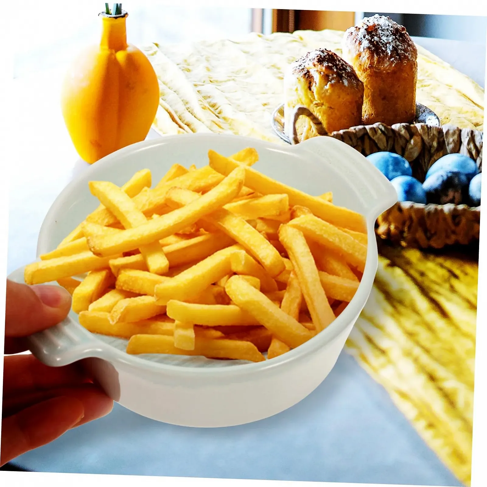 Форма для запекания INOOMP керамическая с двойными ручками круглая термостойкая, фото №9