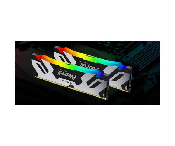 Пам'ять для настільних комп'ютерів Kingston FURY 32 GB 2x16 DDR5 6400 MHz Renegade Silver RGB (KF564C32RSAK2-32), фото №10