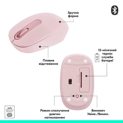 Мышка Logitech M196 Bluetooth Rose (910-007461), фото №11