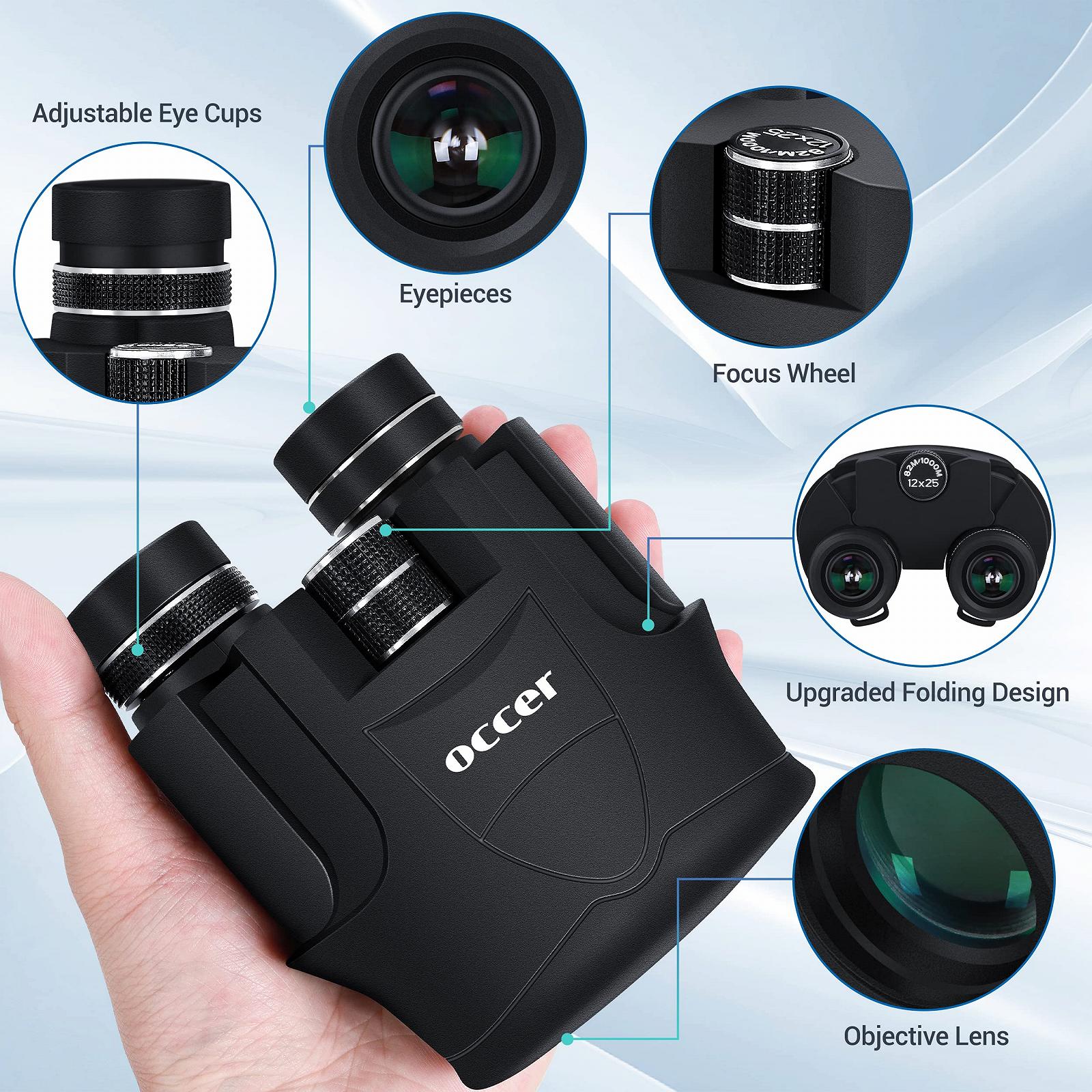 Бинокль occer Improved 12x25 Компактный, фото №2