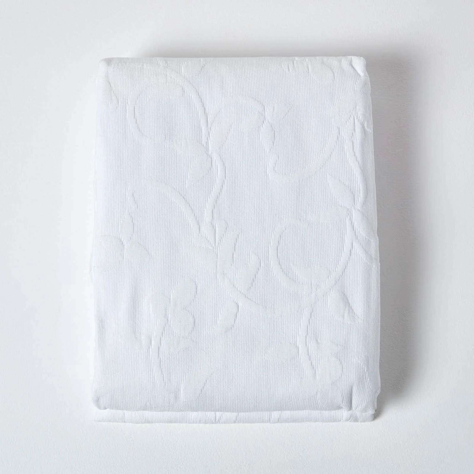 Покрывало Белый Homescapes Классический 230 x 260 см Мательясе Цветочный узор 80% Хлопок 20% Полиэстер, фото №2