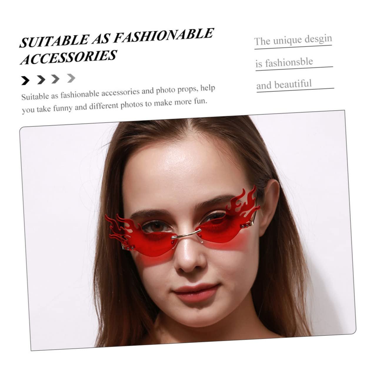 Сонцезахисні окуляри PACKOVE 8 шт Без оправи для жінок, дівчат, фото №4