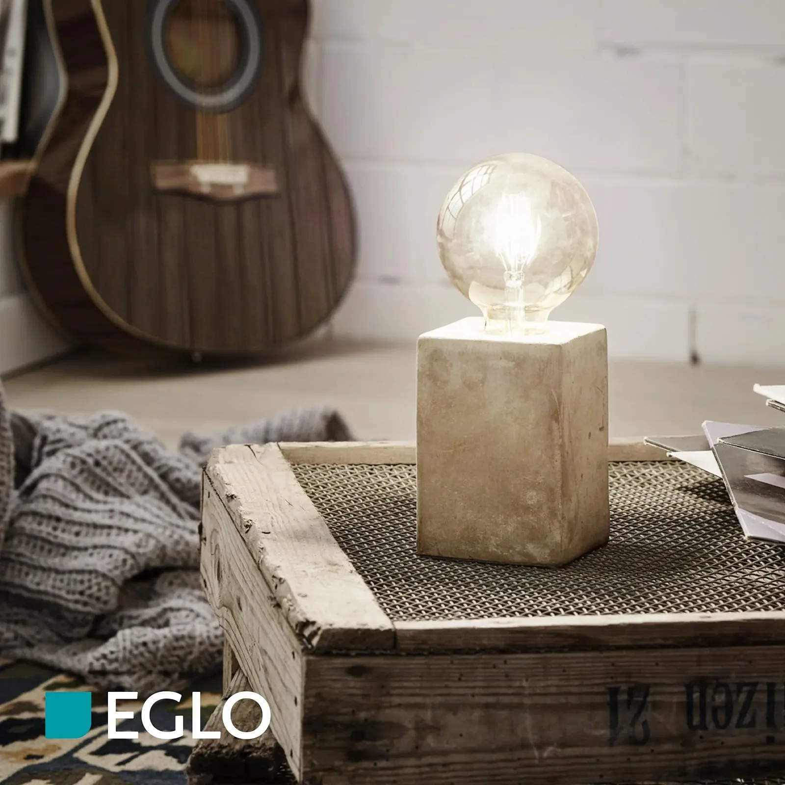 Настільна лампа EGLO Prestwick Vintage Industrial E27 Кераміка Сіра, фото №3