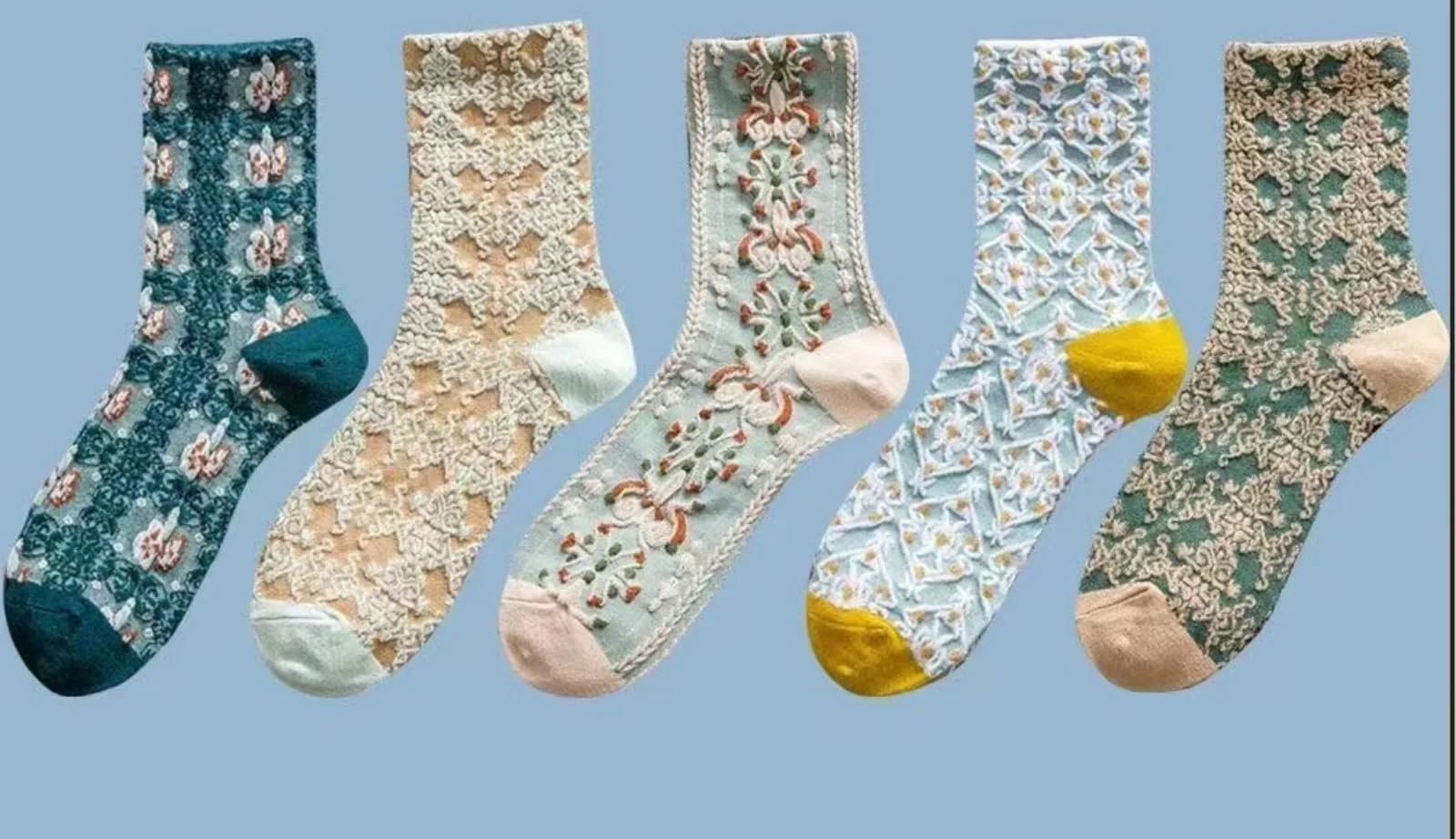 Шкарпетки гольфи 5 пар, Шкарпетки короткі вінтажні 5 пар Кольорові, L, кольорові, фото №7 Шкарпетки гольфи 5 пар, Шкарпетки короткі вінтажні 5 пар Кольорові, L, кольорові, фото №7