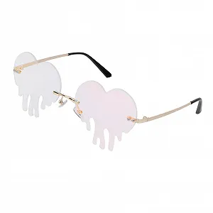 Солнцезащитные очки Капля Любви PACKOVE Без оправы Сердце Розовый - Фото 1