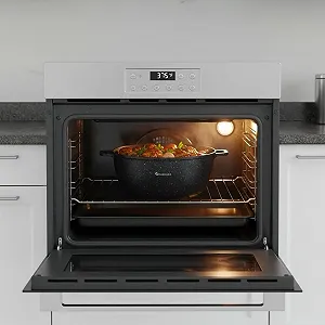 Кастрюля GOLDMANN 32 см с антипригарным покрытием и стеклянной крышкой, 9.9 л с мраморным керамическим покрытием цена на synthetic.ua - Фото 1 Кастрюля GOLDMANN 32 см с антипригарным покрытием и стеклянной крышкой, 9.9 л с мраморным керамическим покрытием synthetic.ua - Фото 1