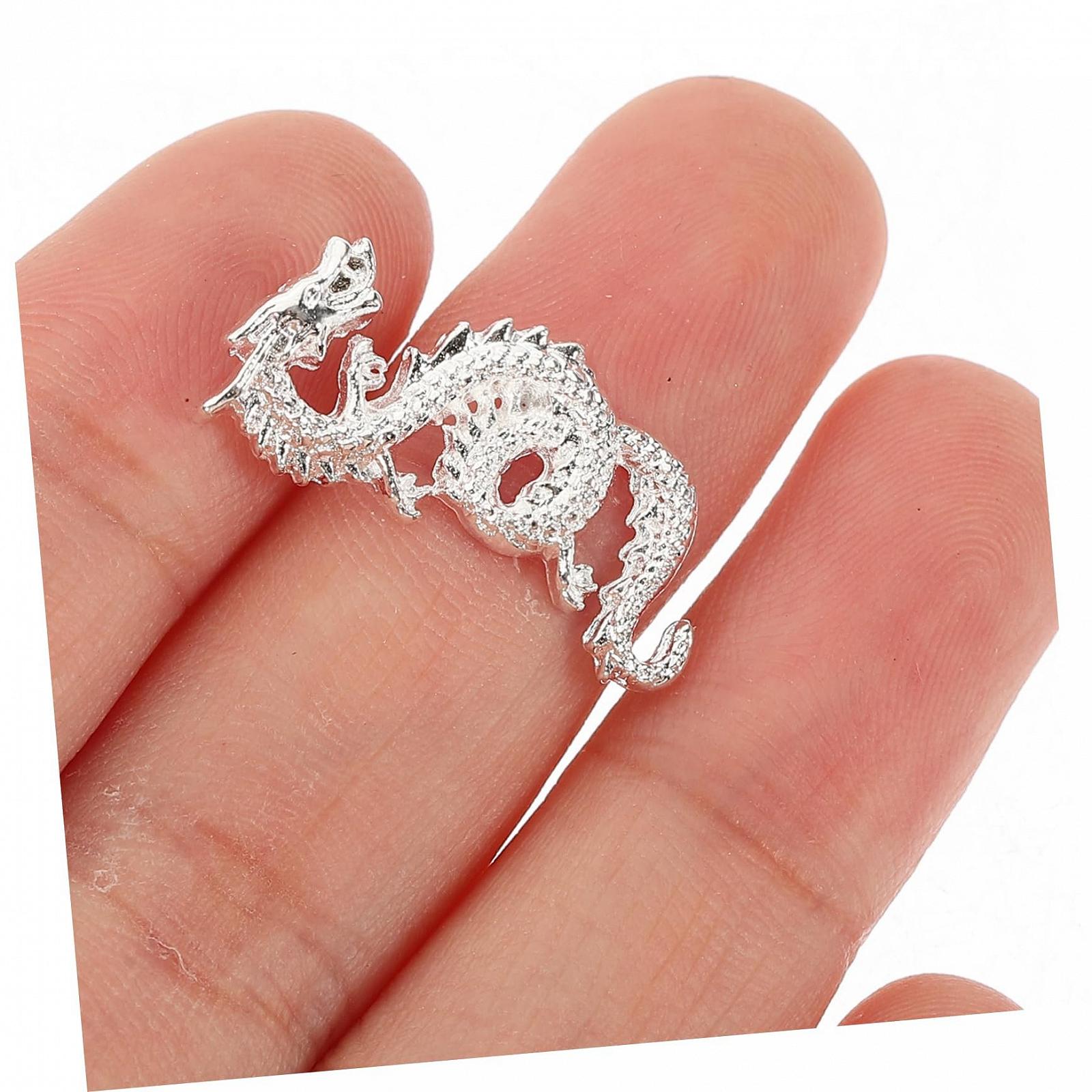 Подвески для ногтей 40 шт., серебристый сплав, фото №4