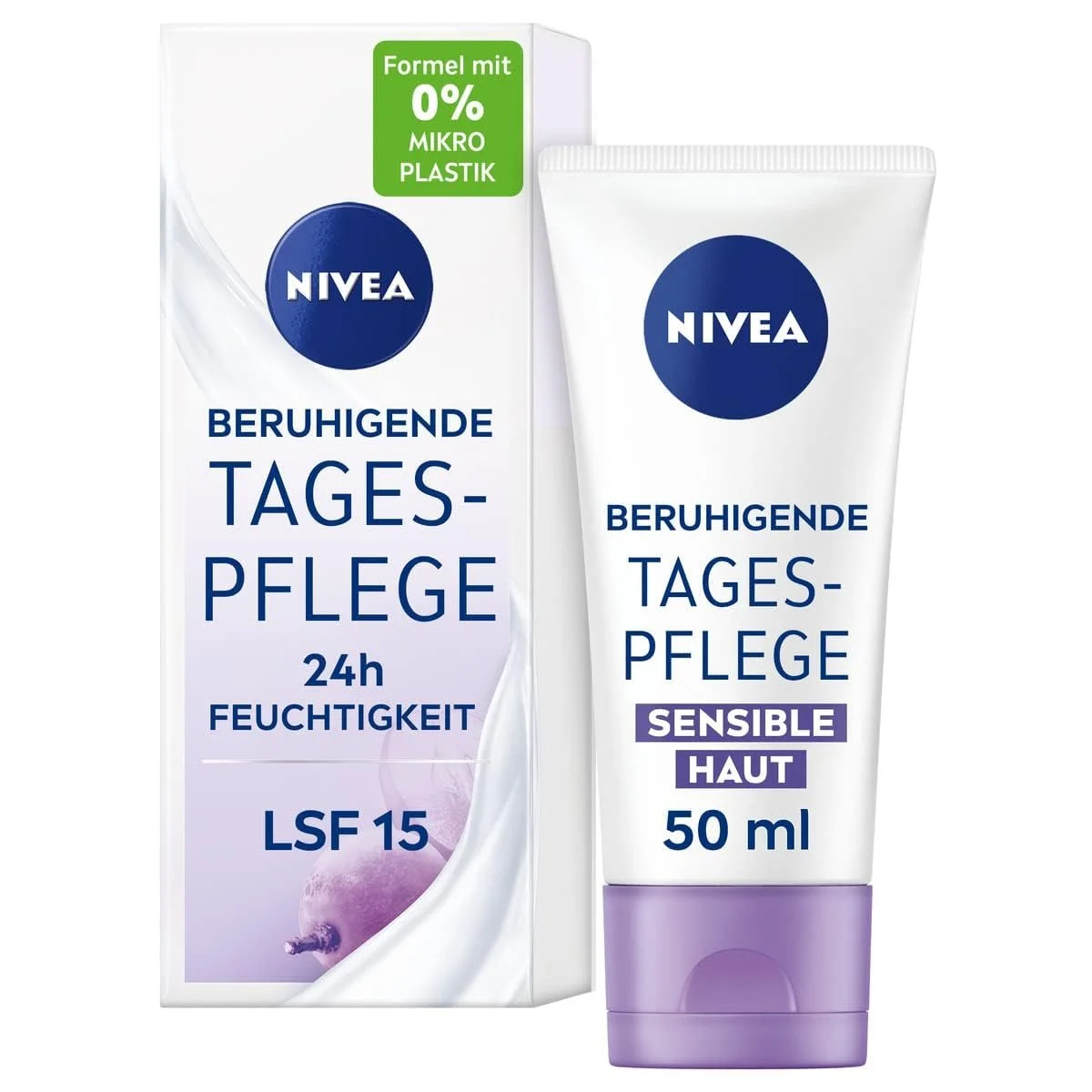 Денний крем для обличчя NIVEA Beruhigende Tagespflege заспокійливий 24h LSF15 50 мл, фото №1