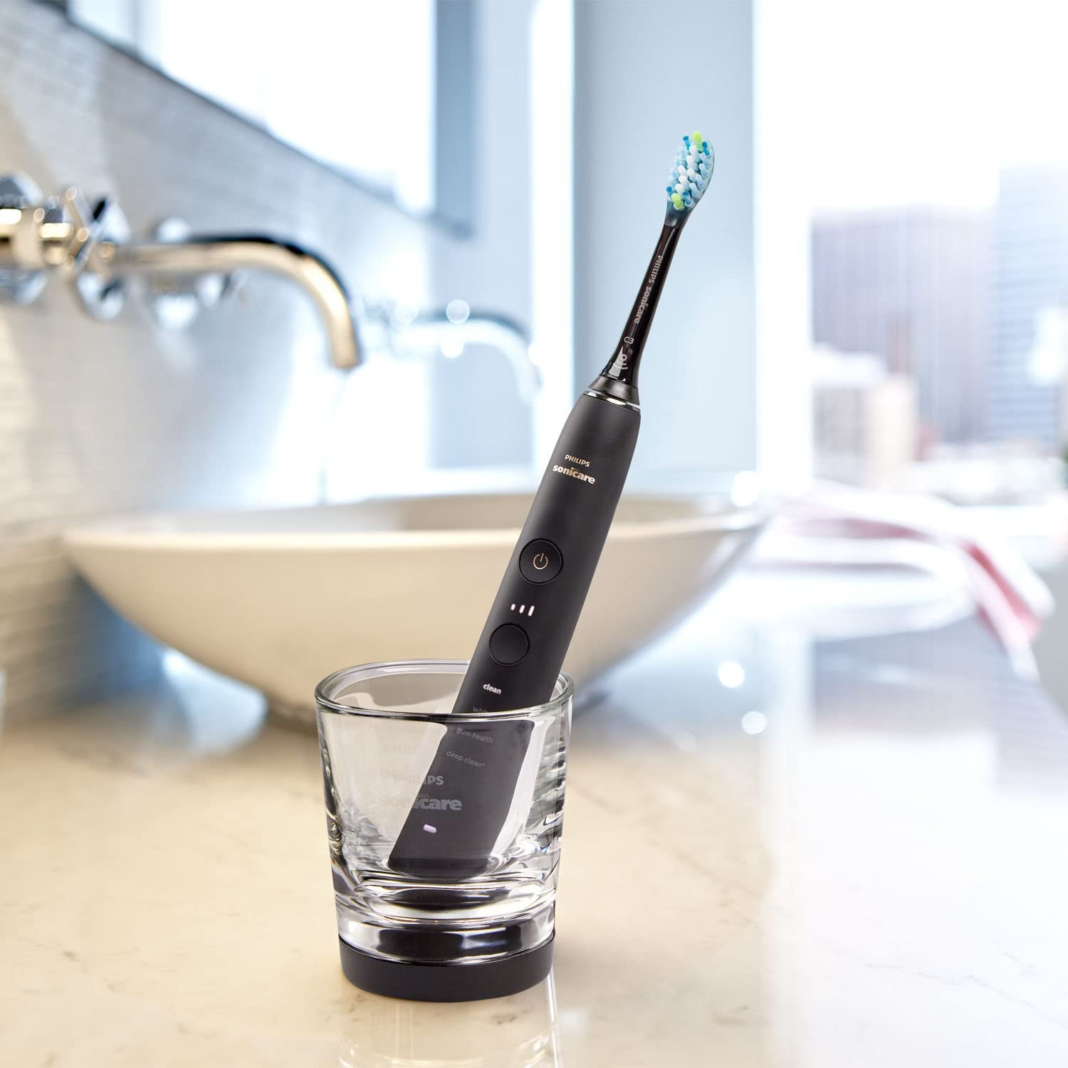 Електрична звукова зубна щітка Philips Sonicare DiamondClean 9000 HX9914/54 Чорний, фото №7