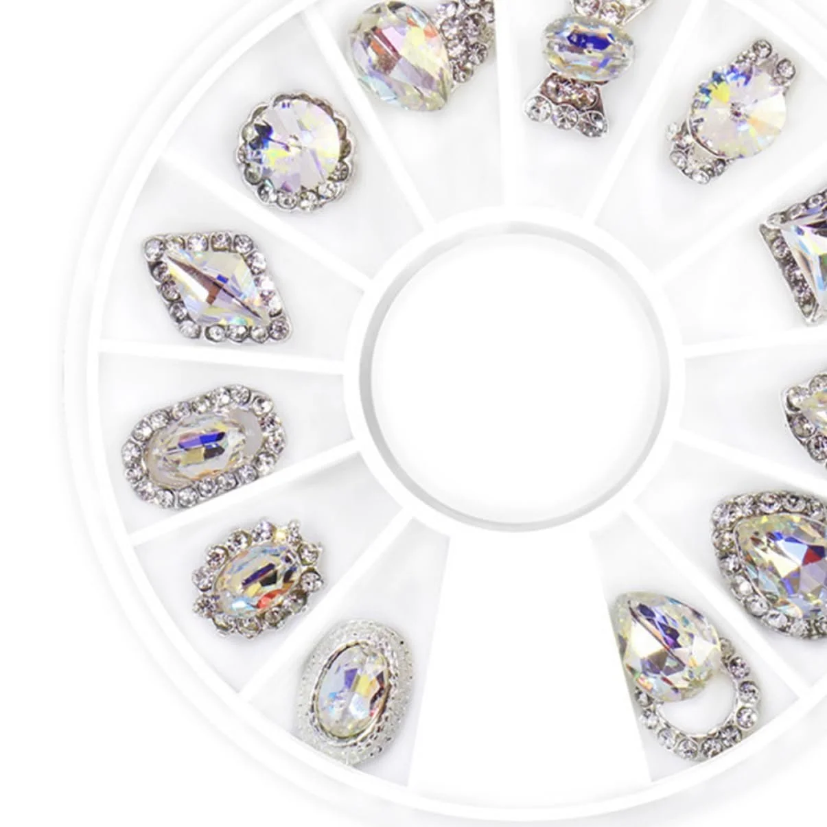 Стразы для ногтей FRCOLOR 1 упаковка, принадлежности для маникюра, накладные ногти, дрель для ногтей, заклепки для ногтей, украшения из сплава, 3d бриллианты для ногтей, фото №7