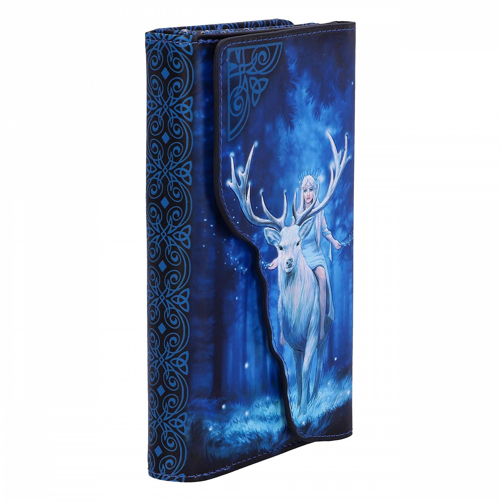 Кошелек Anne Stokes Fantasy Forest Elven Queen and Stag Embossed Синий 18.5 см, фото №4
