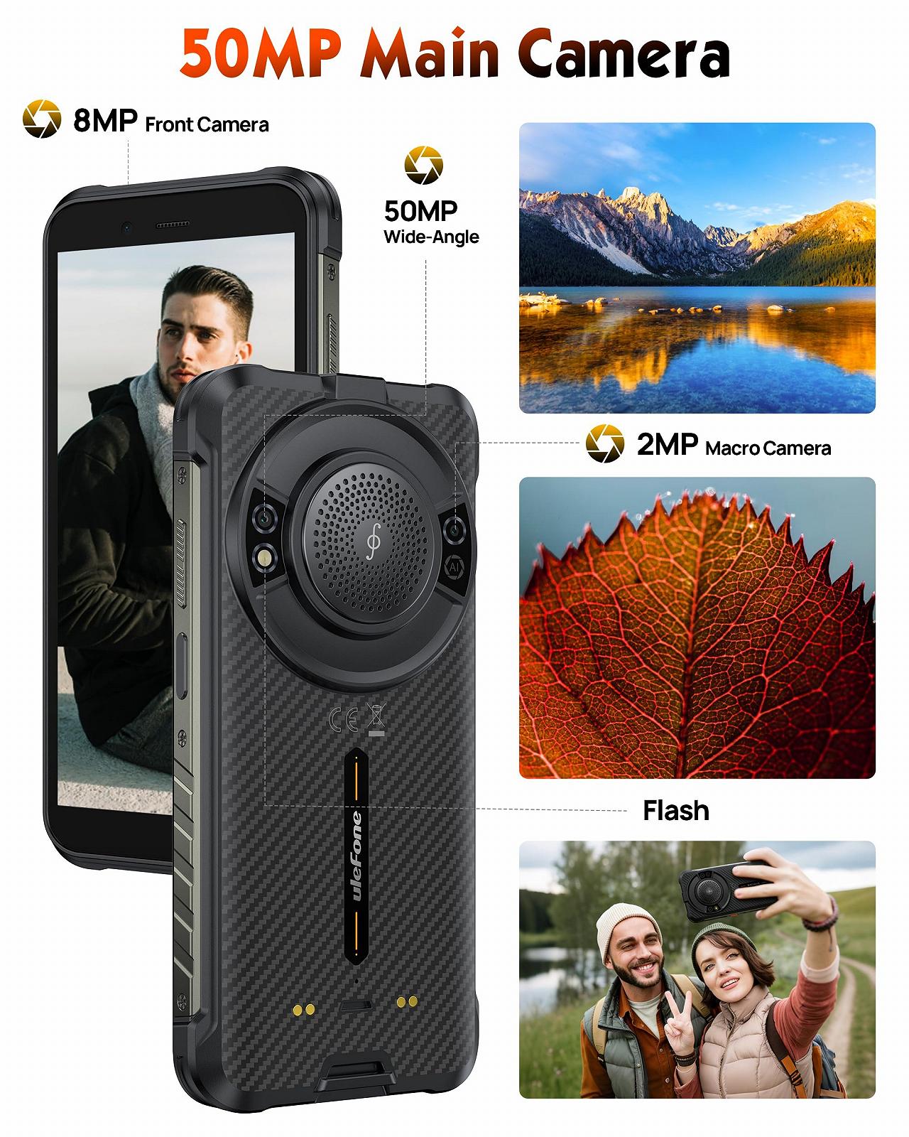 Смартфон Ulefone RugKing 9600mAh 126dB 16GB + 128GB IP68K 50MP 5.99" 3-SIM Android 15, фото №6