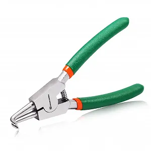 Плоскогубцы для снятия внешних стопорных колец SPEEDWOX 5" Диаметр наконечника 0,06" Прецизионные стопорные кольца с изогнутыми губками для снятия колец - Фото 1