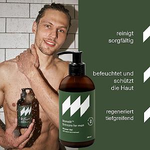 Гель для душа Monolit мужской с алоэ и ароматом сандалового дерева очищающий и увлажняющий synthetic.ua - Фото 1
