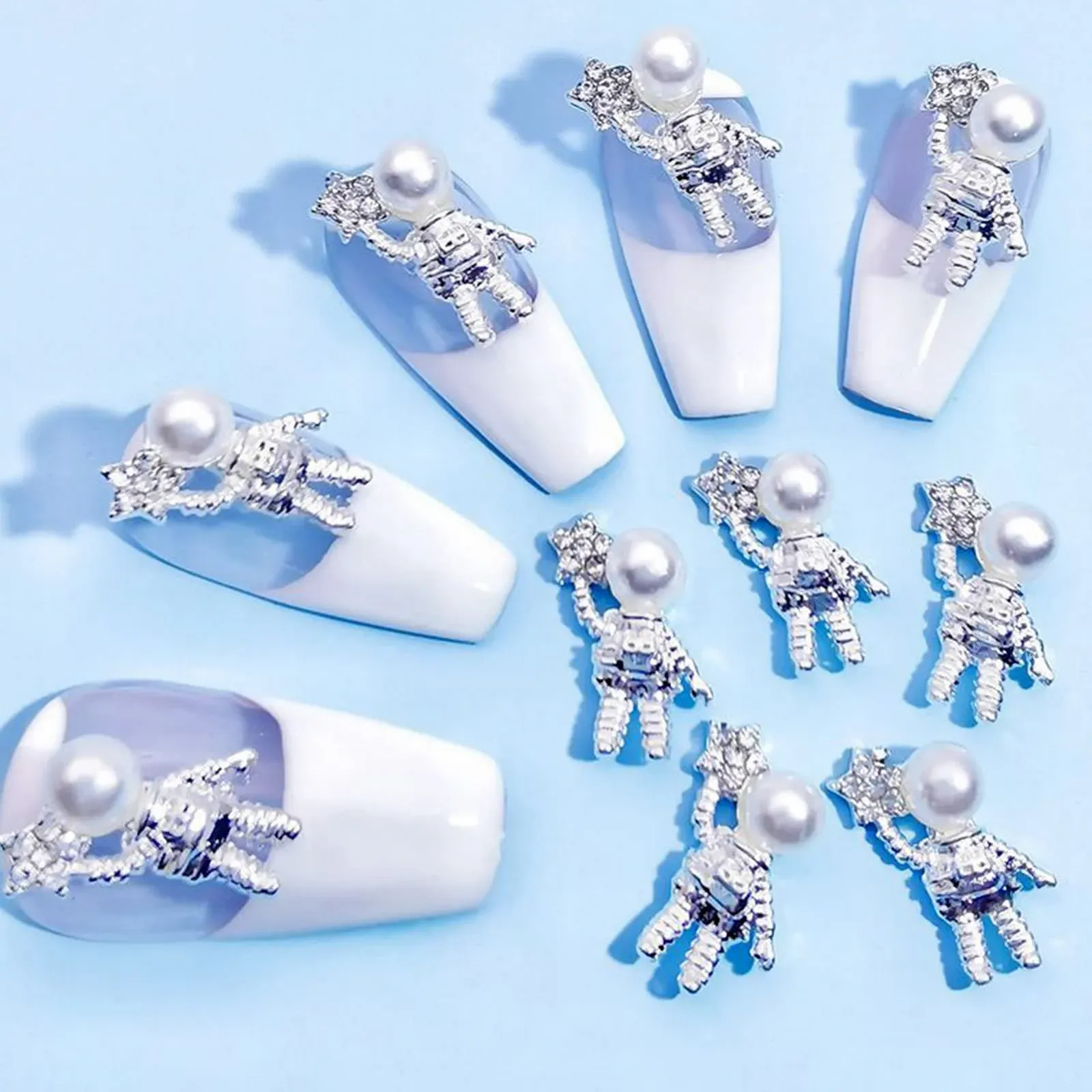 3D Золото Срібло Ведмідь Кролик Астронавт, фото №9