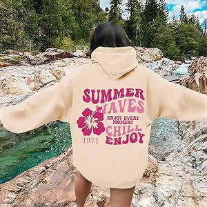 Женское худи с капюшоном и принтом на спине, повседневная толстовка с карманами, переходное худи, классический уличный джемпер с длинными рукавами и капюшоном на молнии synthetic.ua - Фото 1