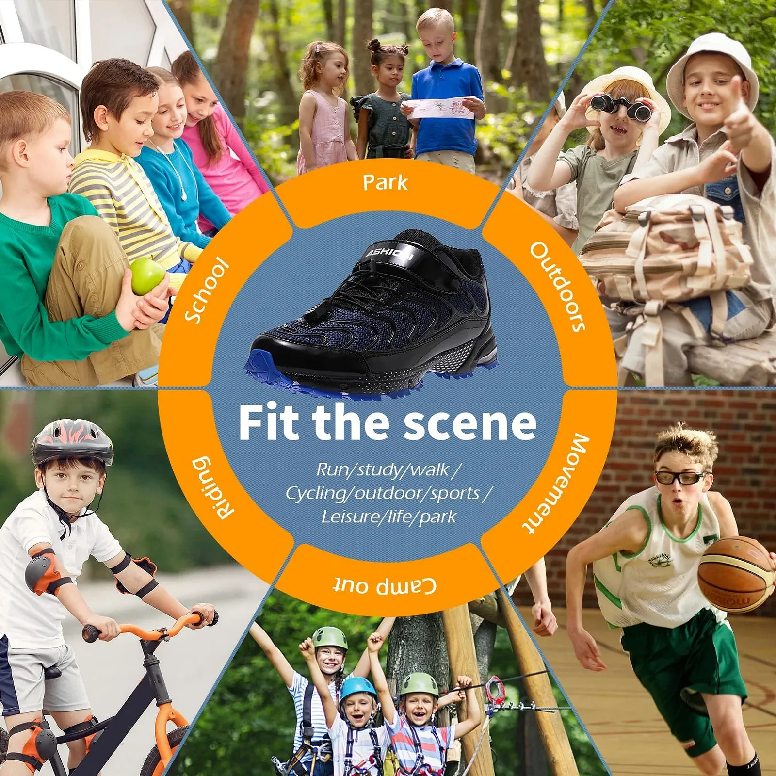 Кроссовки ASHION Детские кроссовки Спортивная обувь для мальчиков Детская обувь Дышащие кроссовки для бега для улицы, фото №2