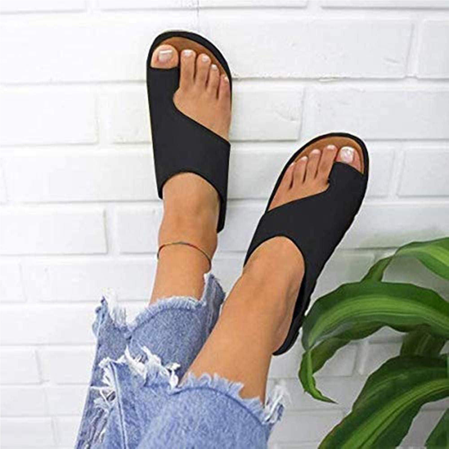 Удобные Шлепанцы на платформе для женщин Элегантные летние PU Кожаные, фото №4