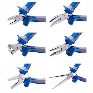 Набор плоскогубцев SPEEDWOX для ювелирных изделий, 6 штук, мини-плоскогубцы, набор малых плоскогубцев для изготовления ювелирных изделий с кольцом для открывания, микроточные ручные инструменты, промышленная хром-ванадиевая сталь synthetic.ua - Фото 1