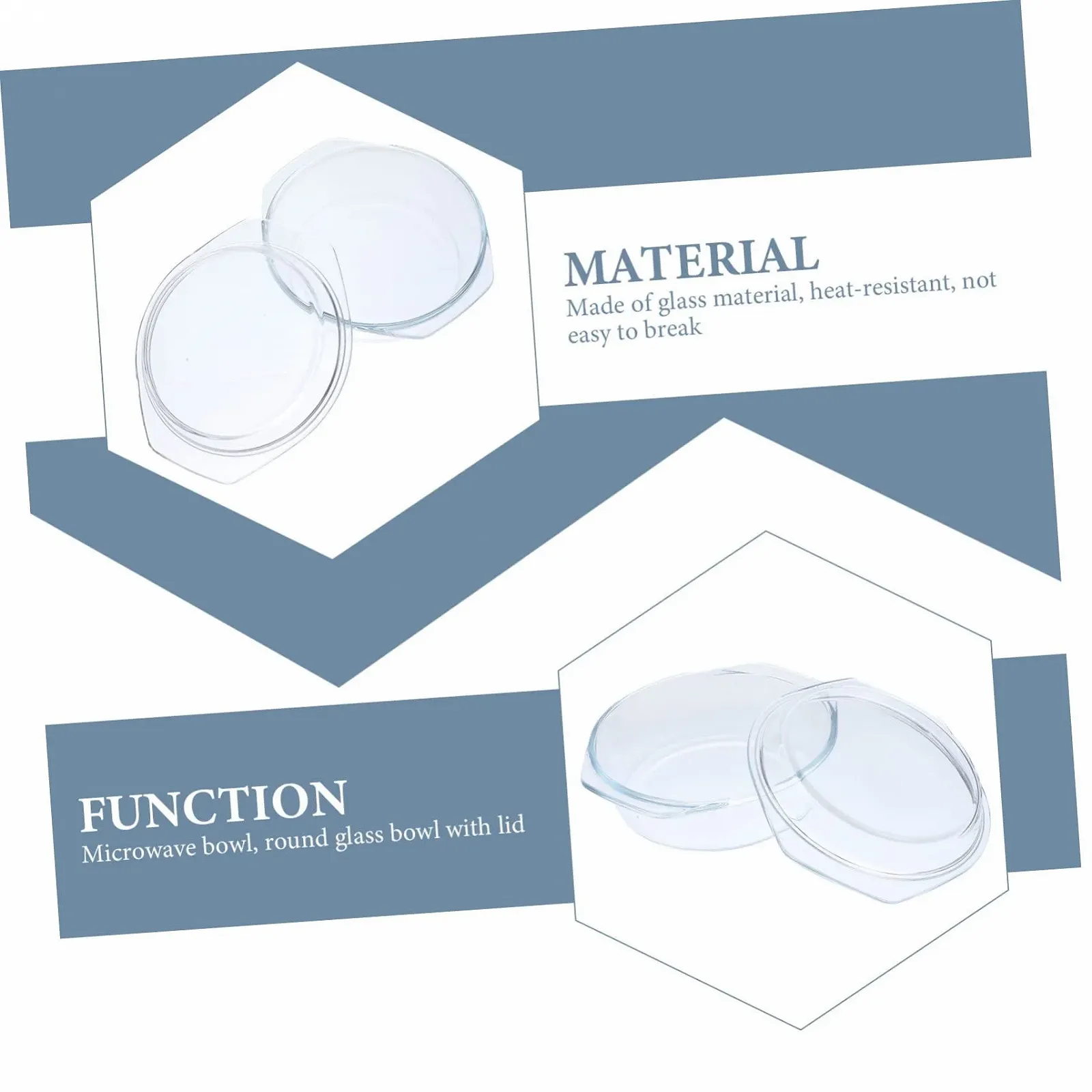 Форма для запікання Homoyoyo Скляна з кришкою Прозора для мікрохвильової печі та духовки, фото №8