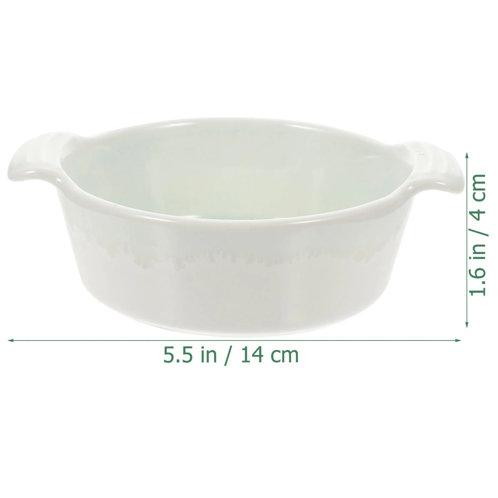 Форма для випікання VALICLUD керамічна з подвійними ручками кругла термостійка Зелена, фото №2