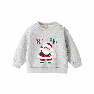 Толстовка для мальчиков - Детская флисовая толстовка с круглым вырезом, теплая, мягкая, повседневная кофта для мальчиков, уютный праздничный наряд - Фото 1