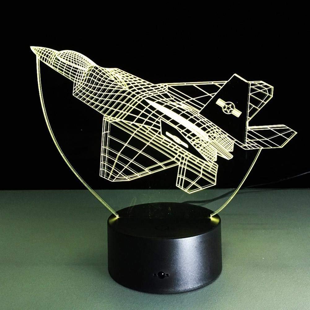 Лампа 3D Fighter LED 7 кольорів дивовижна оптична ілюзія, фото №4