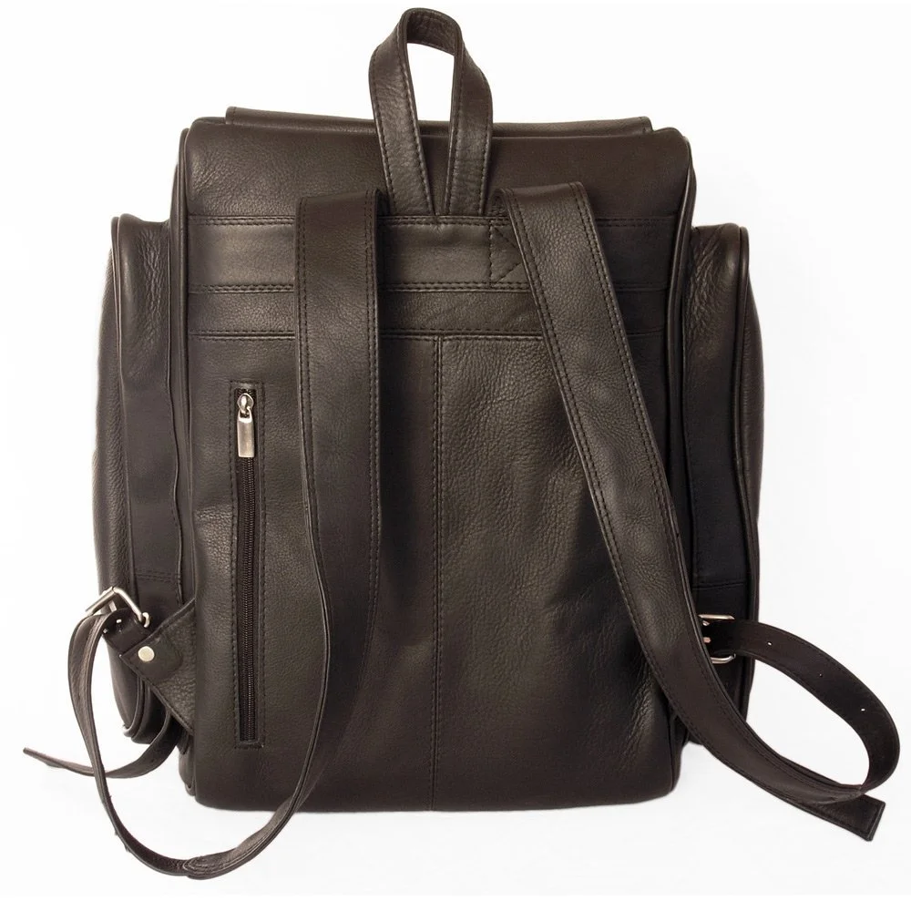 Рюкзак для ноутбука Large Leather 15.6 дюйма XL 1500 г Black Brown 709, фото №2 Рюкзак для ноутбука Large Leather 15.6 дюйма XL 1500 г Black Brown 709, фото №2