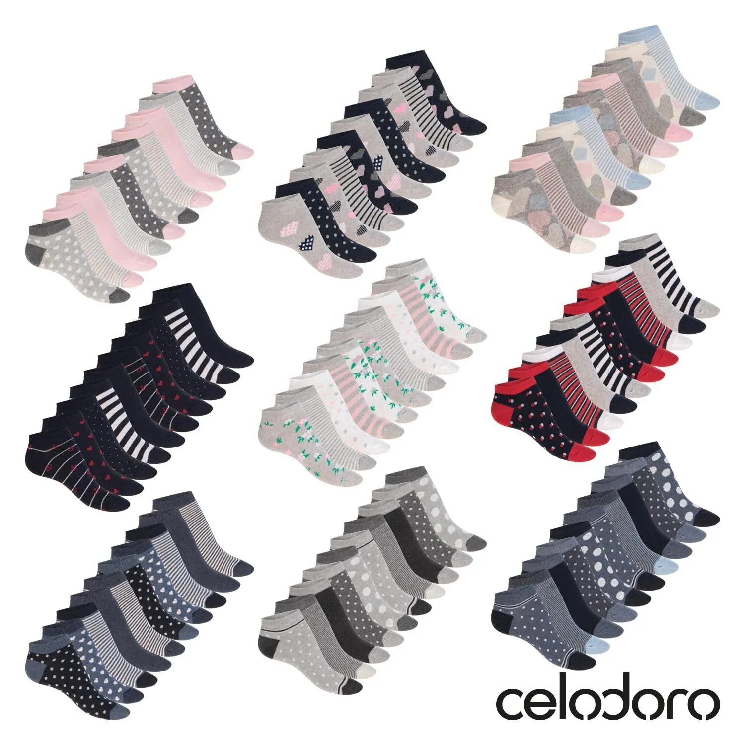 Женские носки Celodoro Eco Trainer (10 пар) Короткие носки из регенерированного хлопка, фото №4