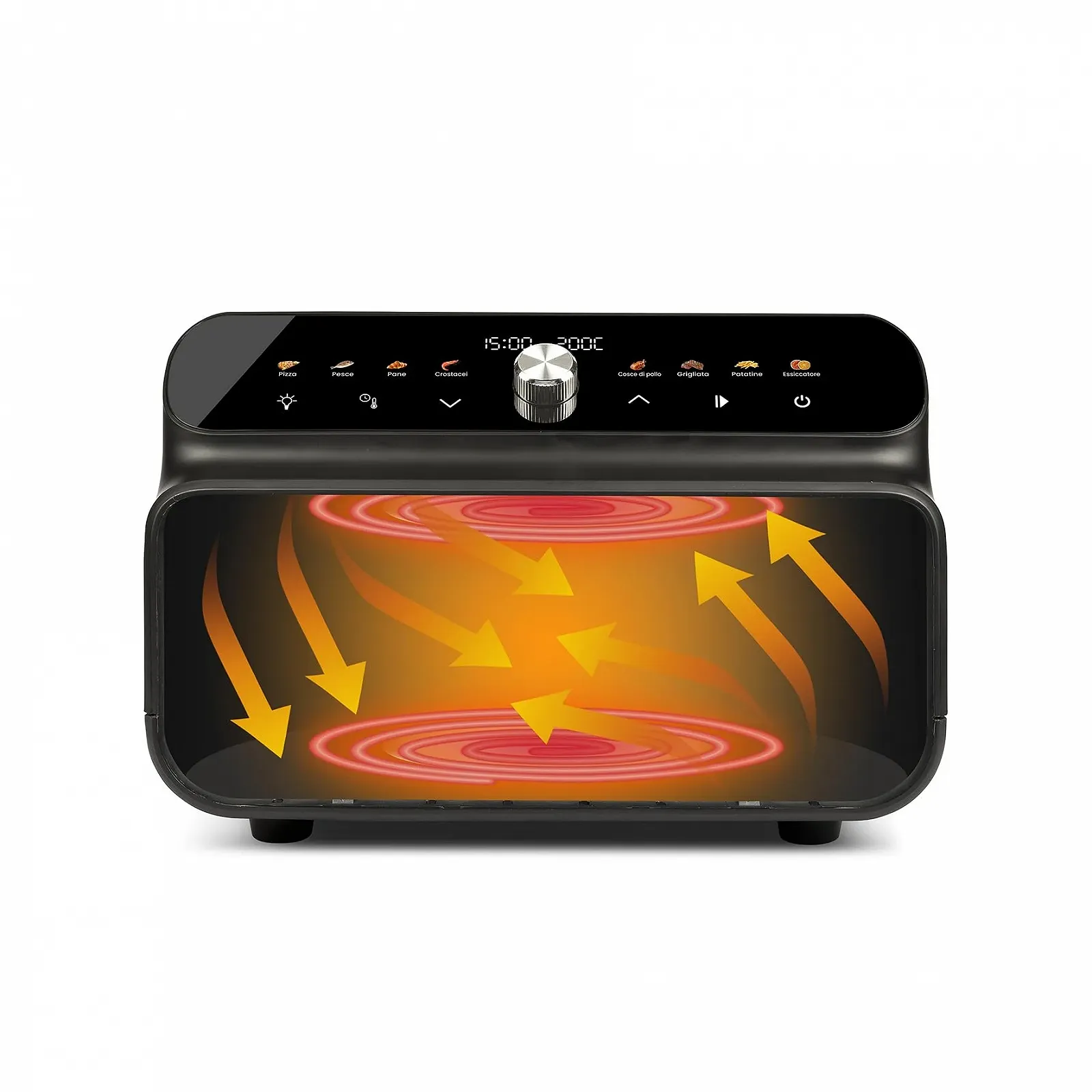 Мультипіч-гриль Girmi FG77 Ecofrit Grill 10 л 2000 Вт 50-230°C Digital Display Black/Stainless Steel, фото №4 Мультипіч-гриль Girmi FG77 Ecofrit Grill 10 л 2000 Вт 50-230°C Digital Display Black/Stainless Steel, фото №4