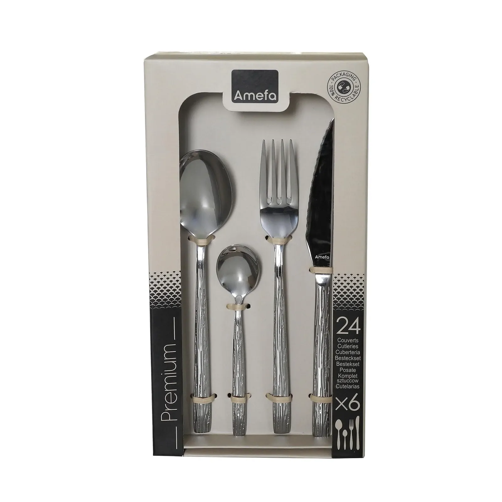 Набір столових приборів AMEFA Calligraphy на 6 персон, 24 предмети, нержавіюча сталь 18/0, полірована, фото №6 Набір столових приборів AMEFA Calligraphy на 6 персон, 24 предмети, нержавіюча сталь 18/0, полірована, фото №6