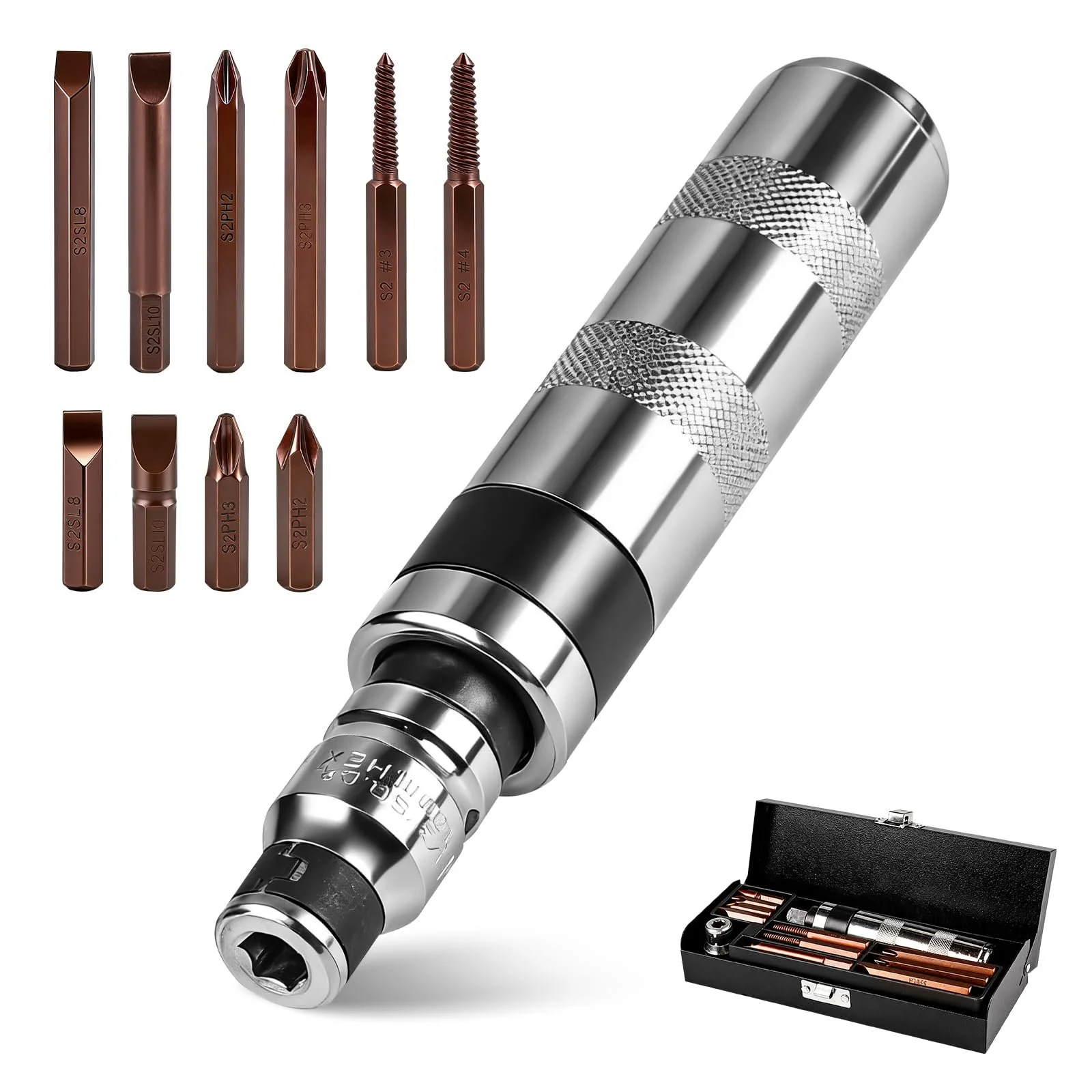 Набір ударних викруток 1/2 дюйма 12 шт., фото №1