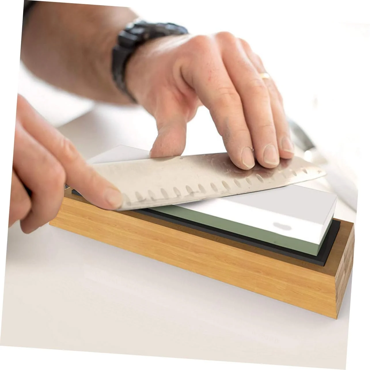 Держатели OUNONA на нескользящей основе для точильных камней с резиновым кольцом, 2 набора, фото №9