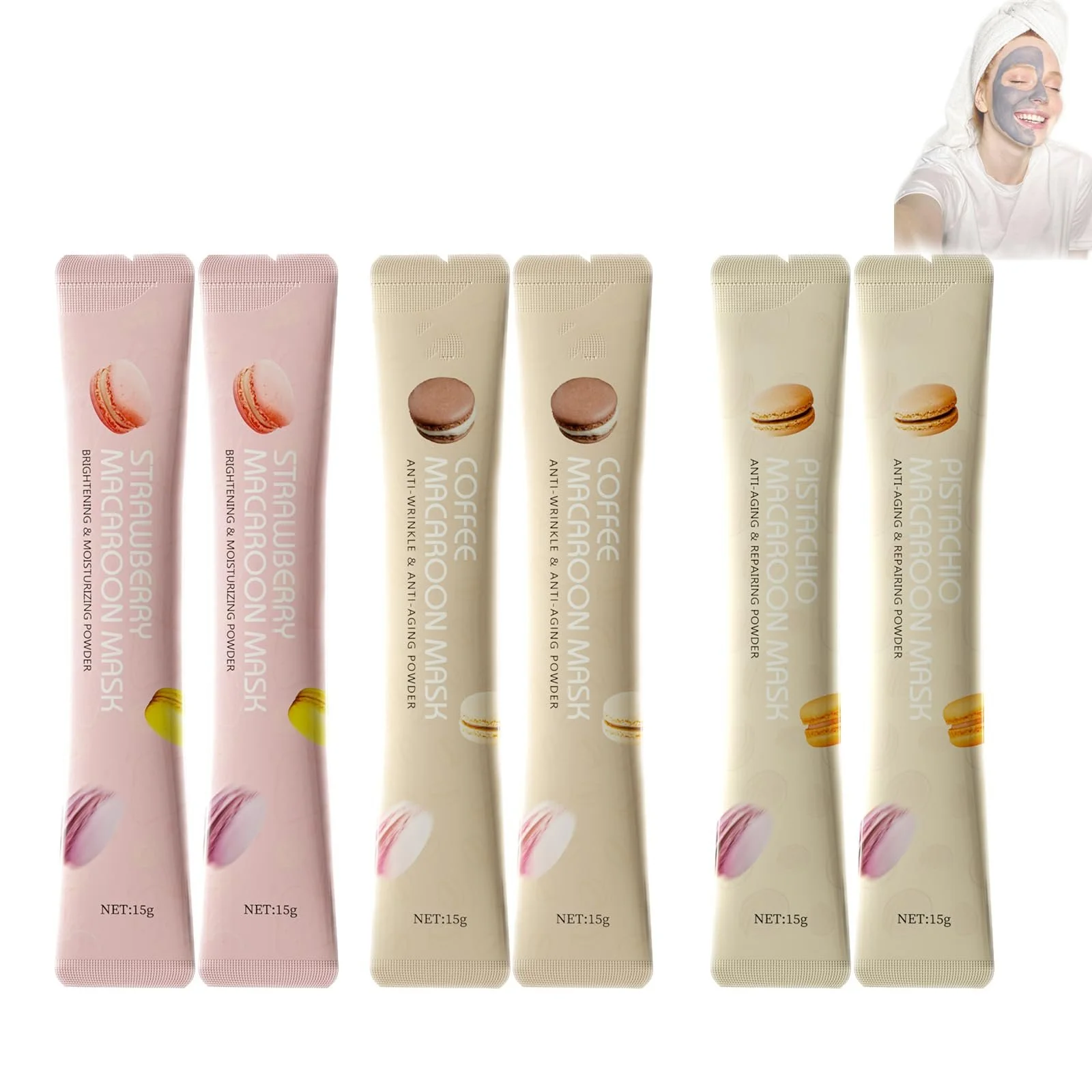 Маска для обличчя Mikabila 01 Jelly Mask Powder для догляду за обличчям з 6 штук, фото №1