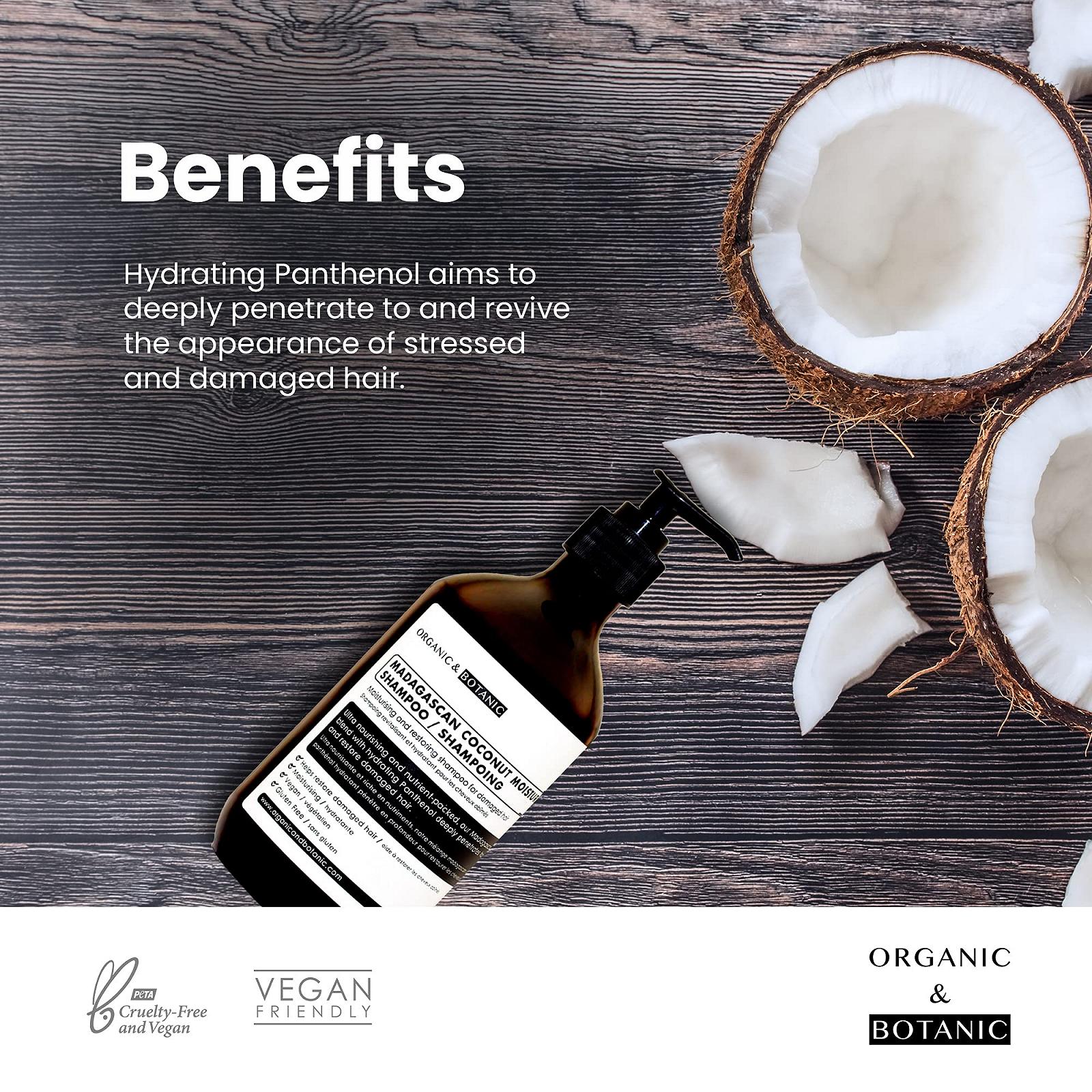 Shampoo Organic & Botanic Madagascar Coconut Moisturising 500 мл, фото №3