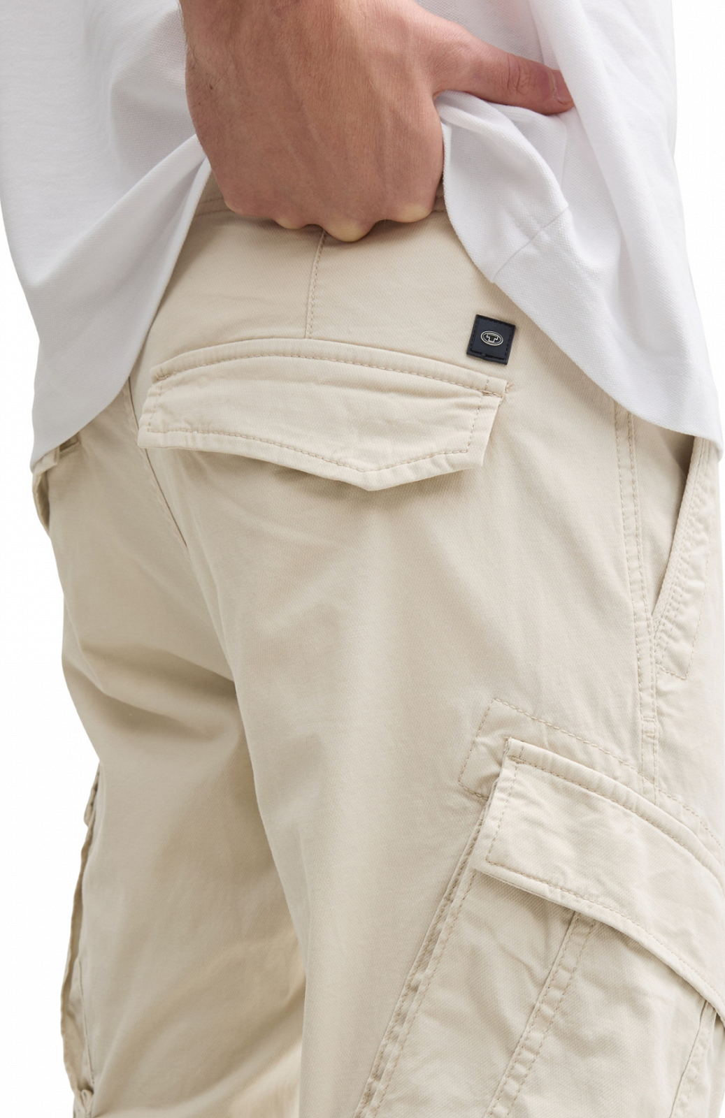 Штани Tapered cargo trousers 1044724-10336 Tom Tailor Бежевий L, фото №3
