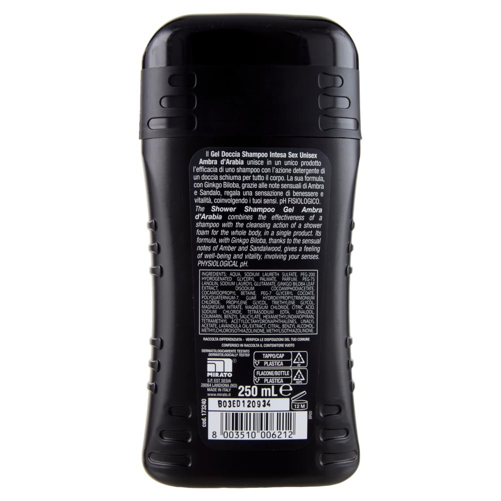 Гель для душу та шампунь Intesa Sex Unisex Ambra d'Arabia 12 x 250 мл, фото №2