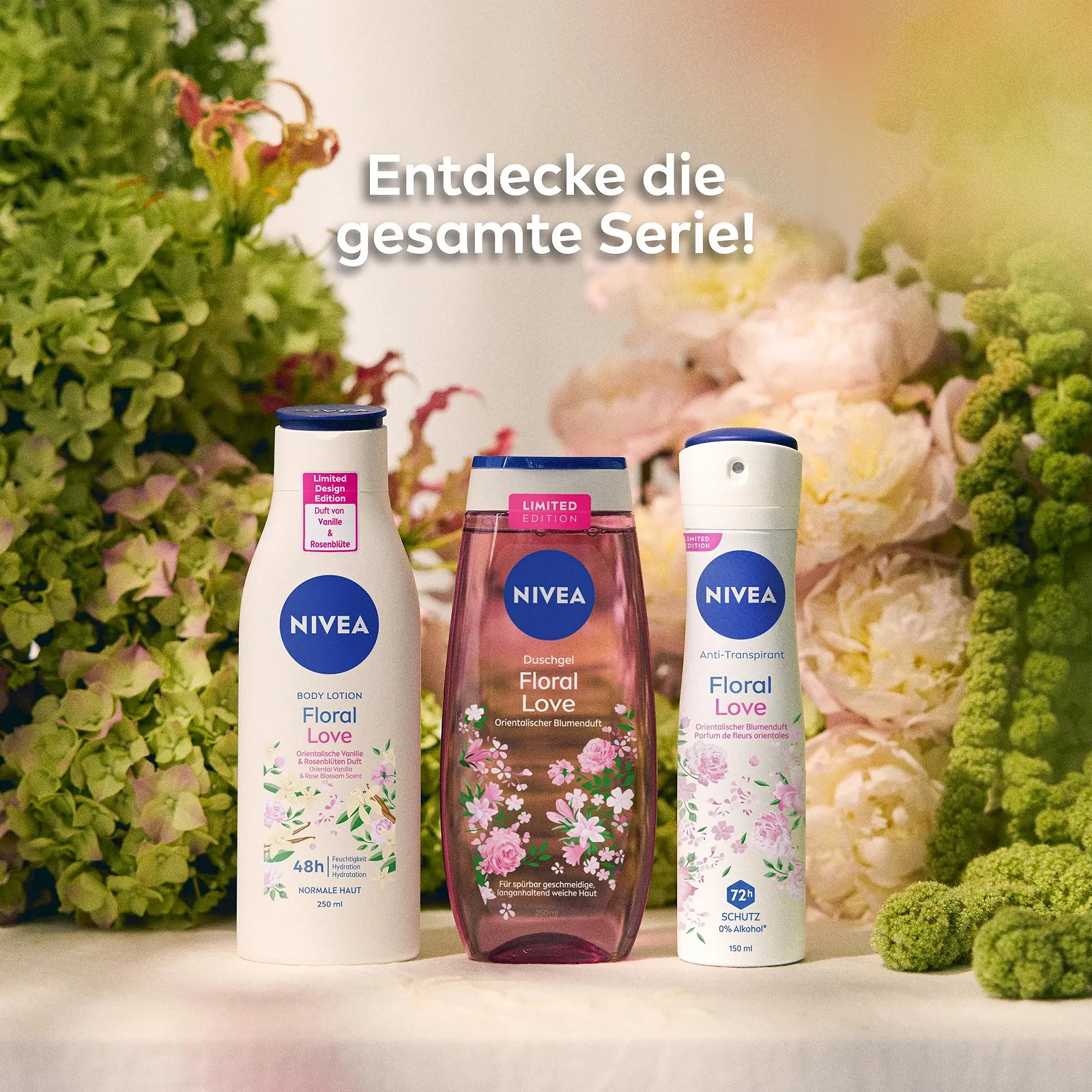 Лосьйон для тіла NIVEA Floral Love Limited Edition Зволожуючий крем для тіла з ароматом східних квітів 250 мл, фото №6 Лосьйон для тіла NIVEA Floral Love Limited Edition Зволожуючий крем для тіла з ароматом східних квітів 250 мл, фото №6