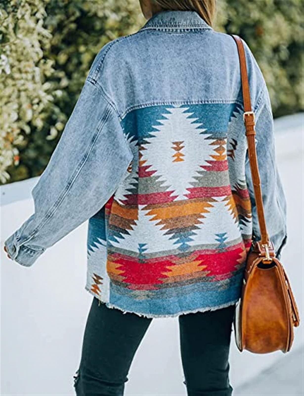 Джинсова Куртка Sawmew Oversized Casual Середня Довжина Trucker Vintage, фото №4