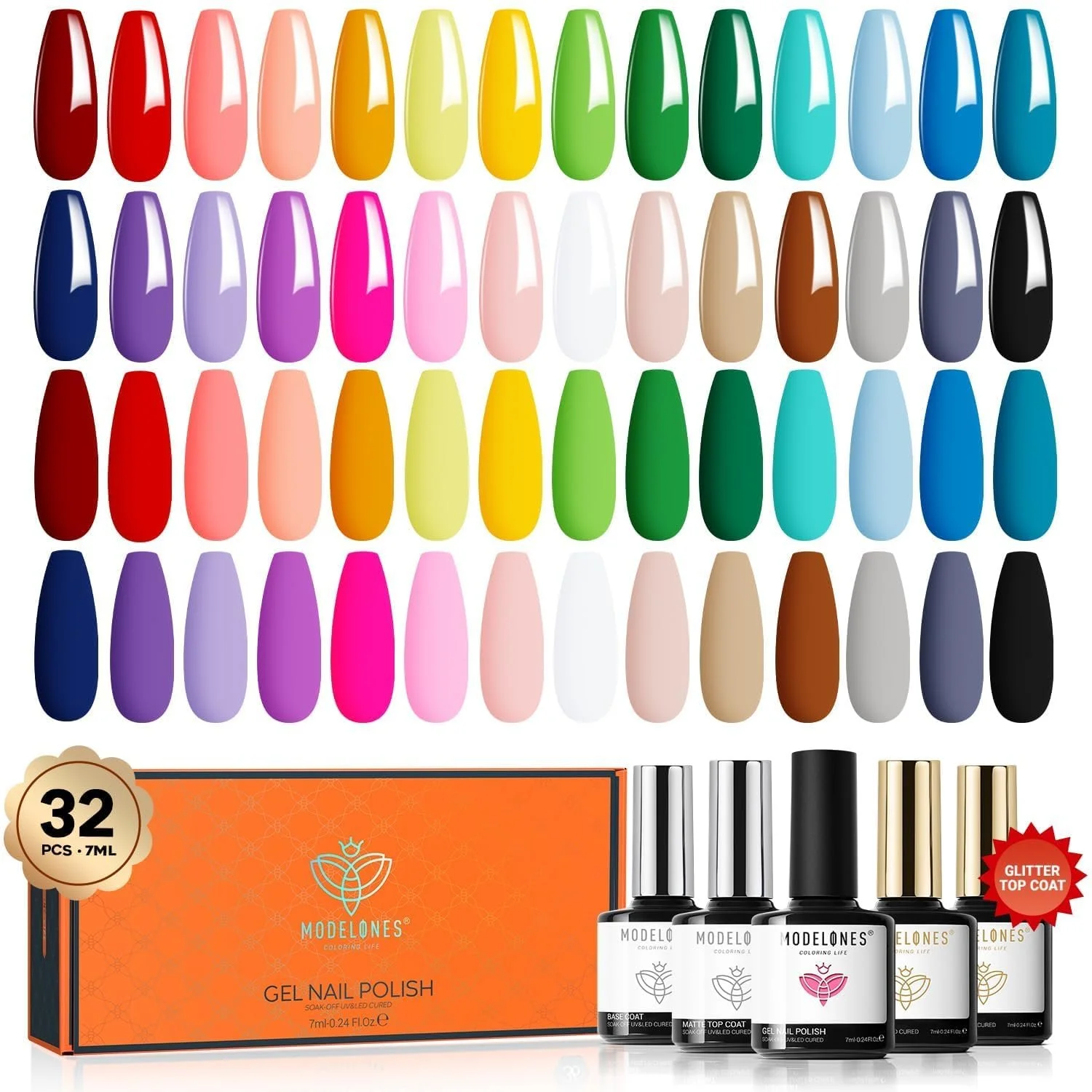 Гель-лак Modelones Набір 32 шт. Різнокольоровий, фото №1
