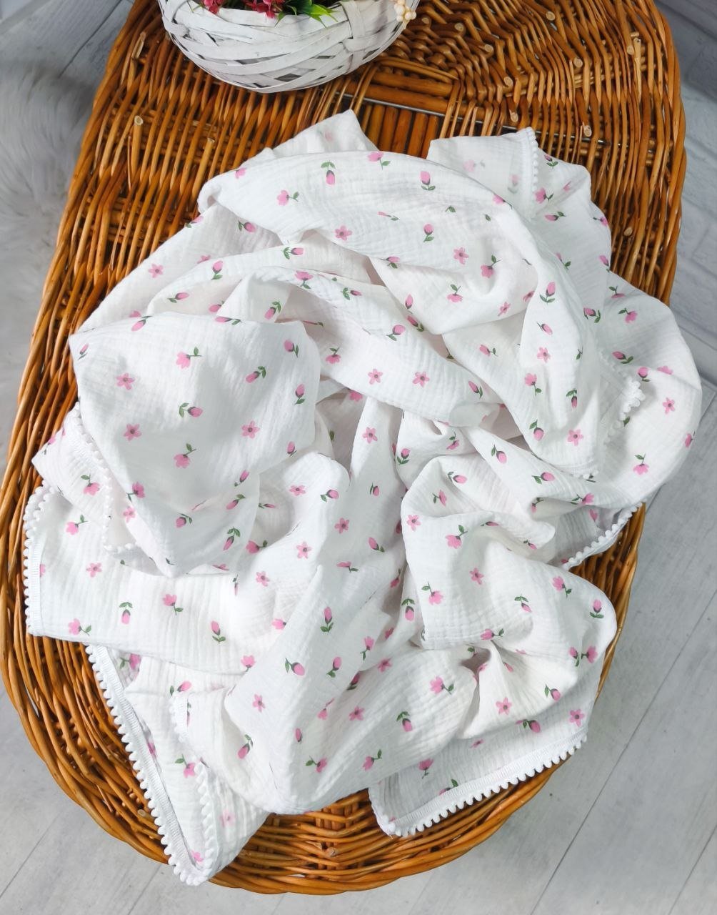 Плед дитячий, двошаровий, муслін, 100 x 70 см, фото №6