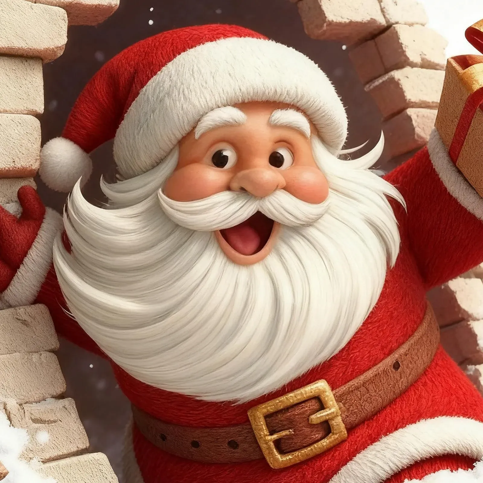 Наклейки на вікна Santa Breaks The Wall самоклеючі Різдвяний декор, фото №7 Наклейки на вікна Santa Breaks The Wall самоклеючі Різдвяний декор, фото №7