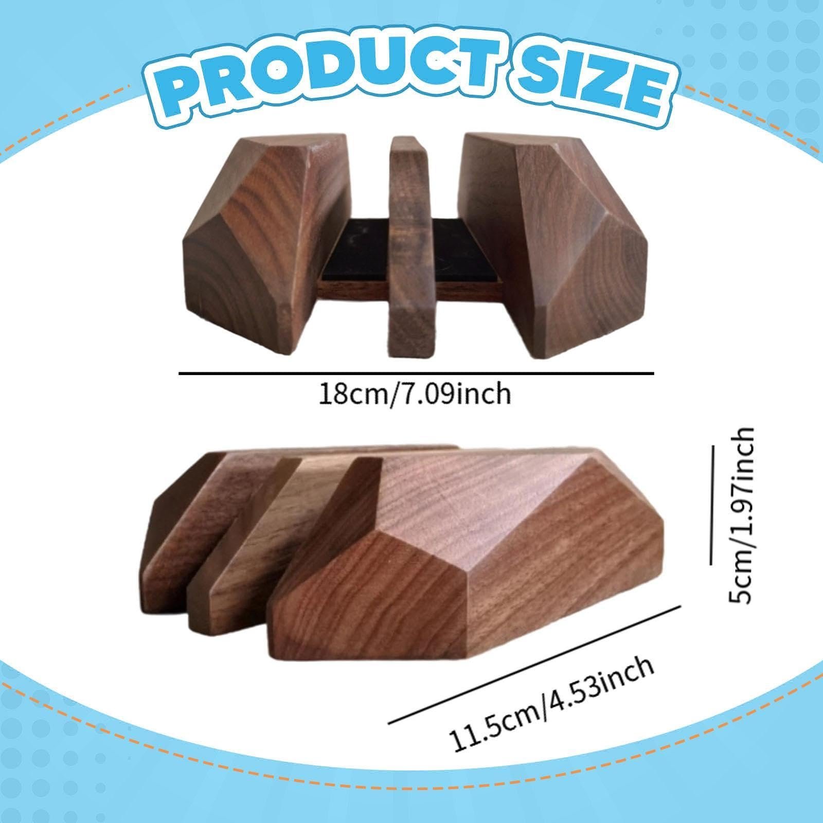 Вертикальная Деревянная Подставка для ноутбука 18 x 11,5 x 5 см, фото №2