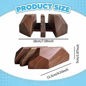 Деревянная вертикальная подставка для ноутбука, вертикальная стойка для хранения с нескользящим двойным слотом, прочный настольный держатель для дома, офиса, рабочего места synthetic.ua - Фото 1